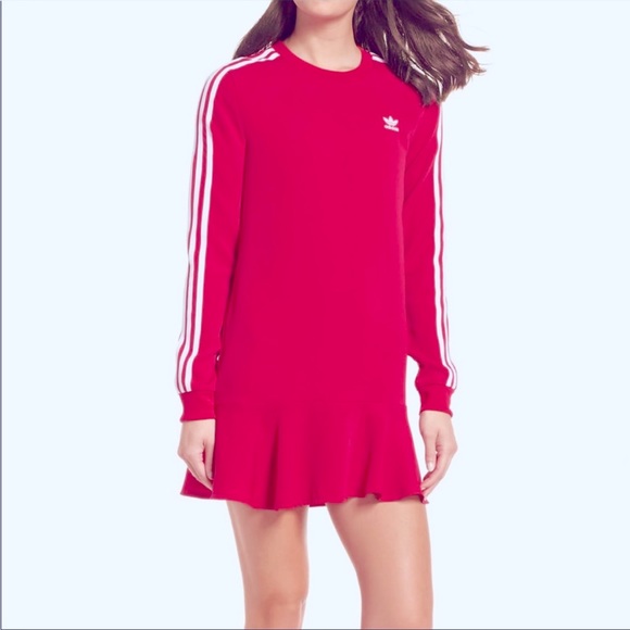 adidas Dresses & Skirts - Adidas Flare Hem T-shirt Dress-Fushia NWT